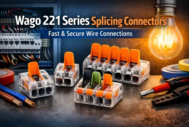 Wago 221 Series Lever Splicing Connectors for Fast & Secure Wire Connections